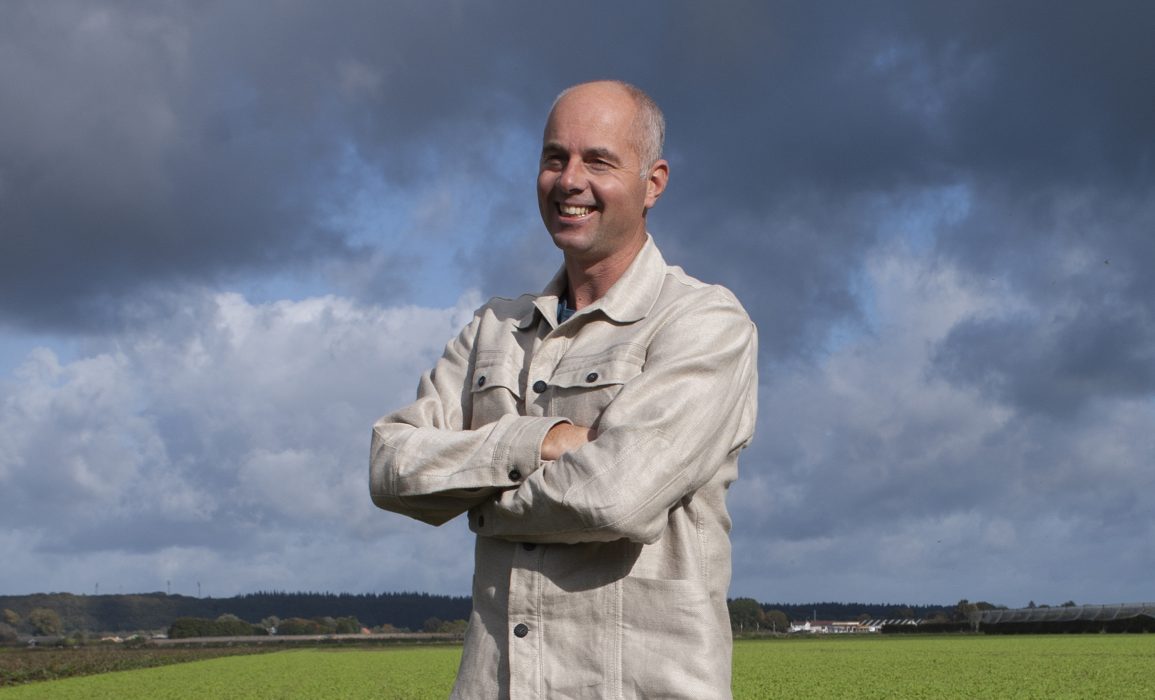 andré jurrius wearing his co-designed overshirt