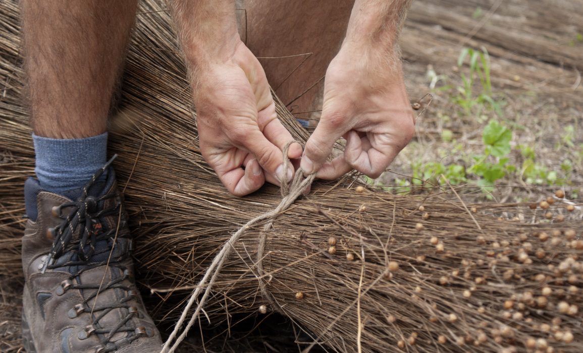 fastening the rope with an easy to release knot
