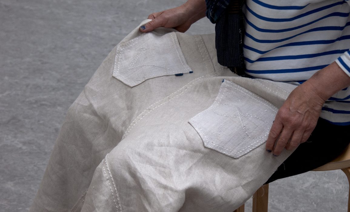 show and tell of the hand-sewn garments