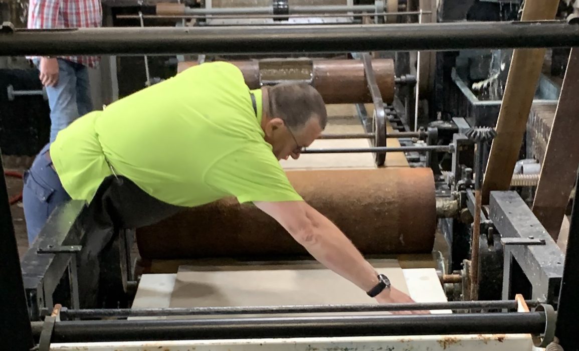 pressing the flaxpaper