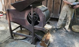 a winnowing mill is used to separate the husks from the seeds